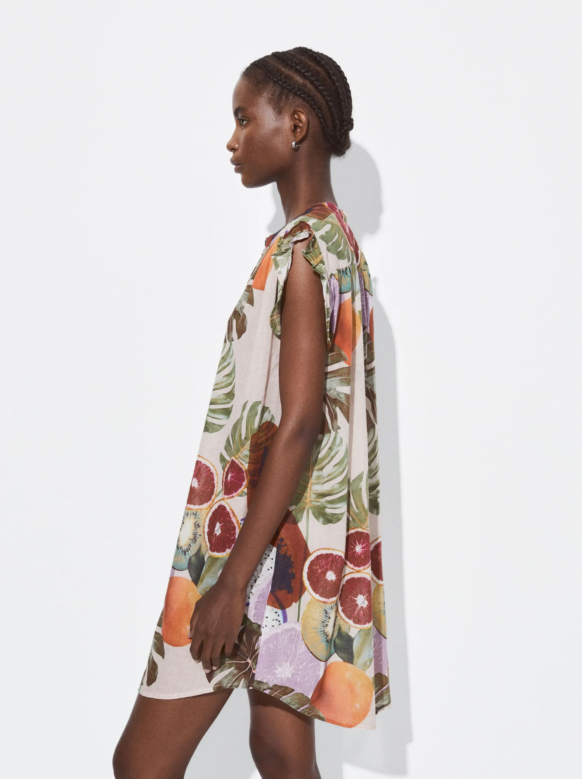 PARFOIS Vestido Camisero Estampado Multicor Hot