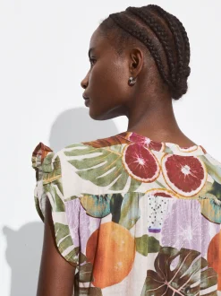 PARFOIS Vestido Camisero Estampado Multicor Hot