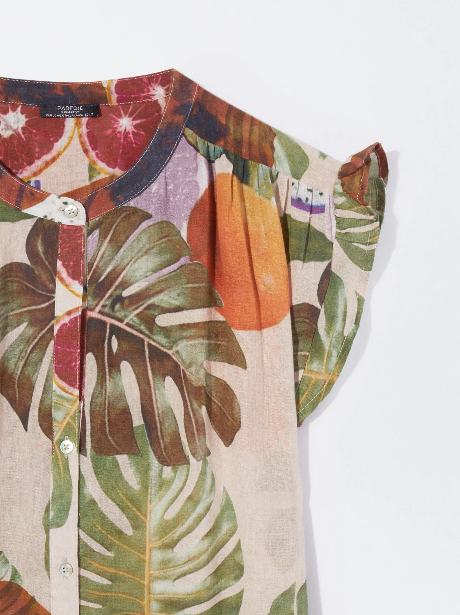 PARFOIS Vestido Camisero Estampado Multicor Hot