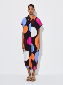 PARFOIS Vestido Camisero Estampado Multicor Clearance