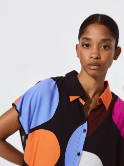 PARFOIS Vestido Camisero Estampado Multicor Clearance