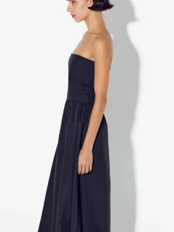 PARFOIS Vestido Con Escote Palabra De Honor Negro Outlet