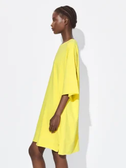 PARFOIS Vestido Corto Algod&oacute;n Amarillo Clearance