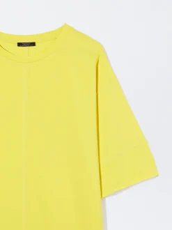 PARFOIS Vestido Corto Algod&oacute;n Amarillo Clearance