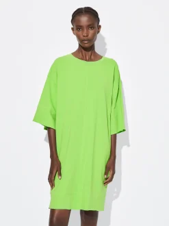PARFOIS Vestido Corto Algod&oacute;n Verde Sale