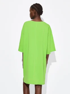 PARFOIS Vestido Corto Algod&oacute;n Verde Sale