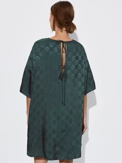 PARFOIS Vestido Corto Jacquard Com Lazos Verde Clearance