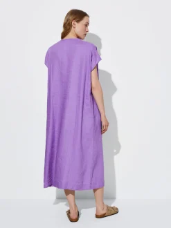 PARFOIS Vestido De Lino Violeta Sale