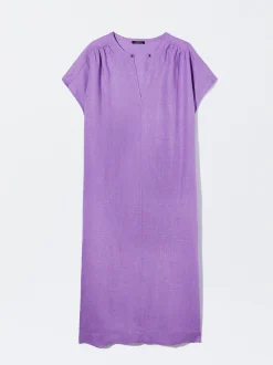 PARFOIS Vestido De Lino Violeta Sale
