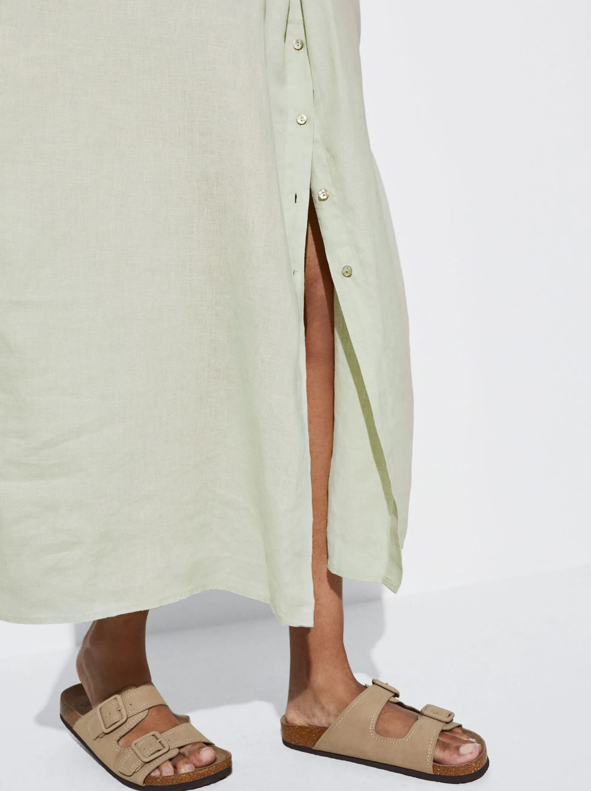 PARFOIS Vestido De Lino Multicor Shop