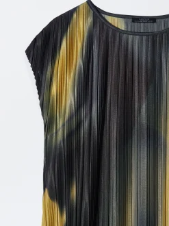 PARFOIS Vestido Estampado Con Textura Multicor Outlet