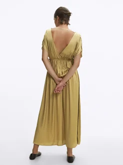 PARFOIS Vestido Fluido Ajustable Dorado Cheap