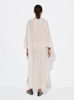 PARFOIS Vestido Largo Con Hilo Metalizado Multicor Clearance