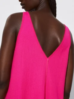 PARFOIS Vestido Largo De Tirantes Fucsia Flash Sale