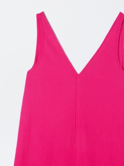 PARFOIS Vestido Largo De Tirantes Fucsia Flash Sale
