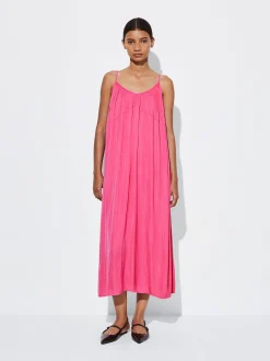 PARFOIS Vestido Largo De Tirantes Fucsia Fashion