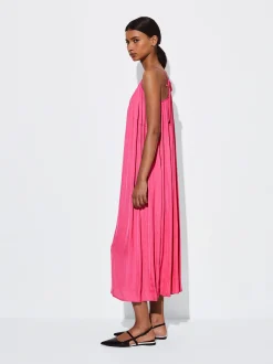 PARFOIS Vestido Largo De Tirantes Fucsia Fashion