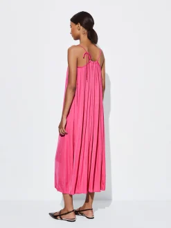 PARFOIS Vestido Largo De Tirantes Fucsia Fashion