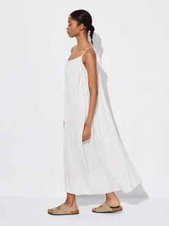 PARFOIS Vestido Largo De Tirantes Crudo Online