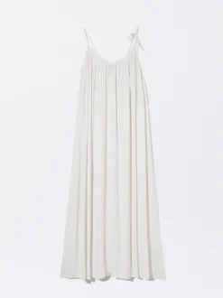 PARFOIS Vestido Largo De Tirantes Crudo Online