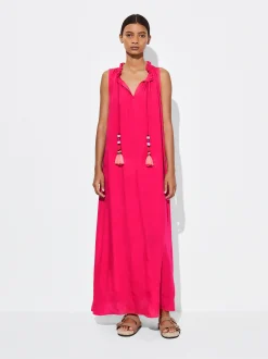 PARFOIS Vestido Largo En Modal Fucsia Fashion