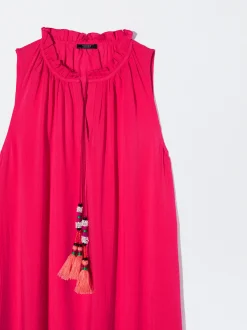 PARFOIS Vestido Largo En Modal Fucsia Fashion