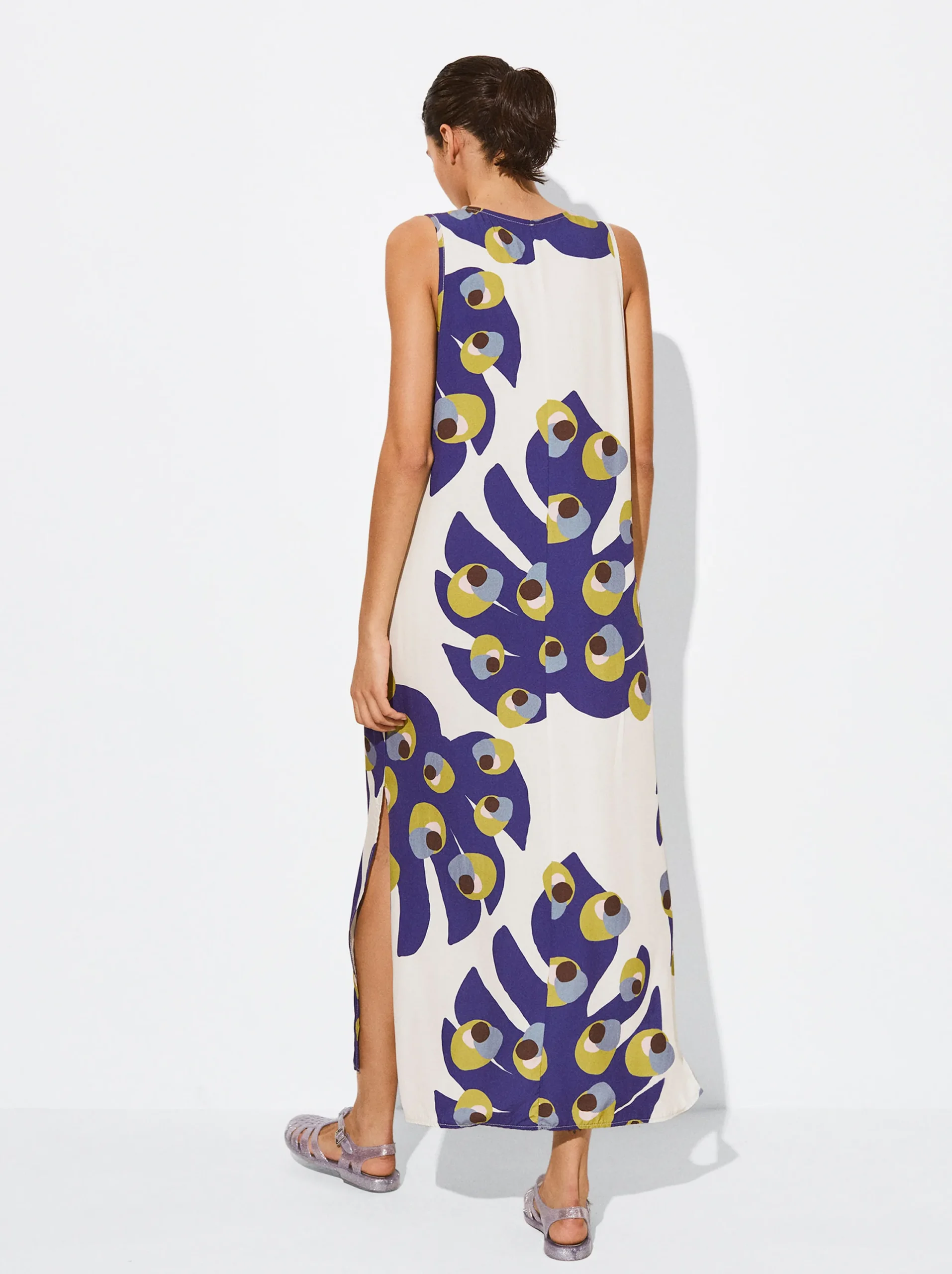 PARFOIS Vestido Largo Estampado Multicor Flash Sale