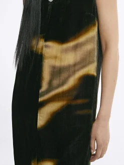 PARFOIS Vestido Largo Estampado De Terciopelo Multicor Sale