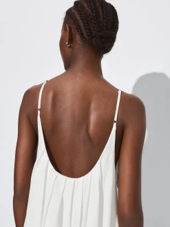 PARFOIS Vestido Largo Lyocell Blanco Sale