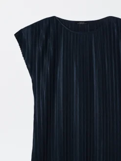 PARFOIS Vestido Largo Plisado Gris Shop