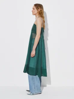 PARFOIS Vestido Ligero De Tirantes Verde Store