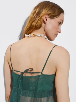 PARFOIS Vestido Ligero De Tirantes Verde Store