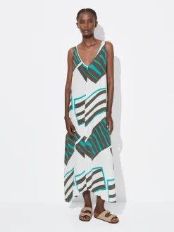 PARFOIS Vestido Midi Estampado Multicor Clearance