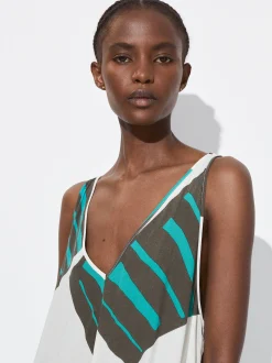 PARFOIS Vestido Midi Estampado Multicor Clearance