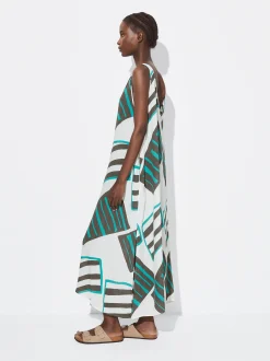 PARFOIS Vestido Midi Estampado Multicor Clearance