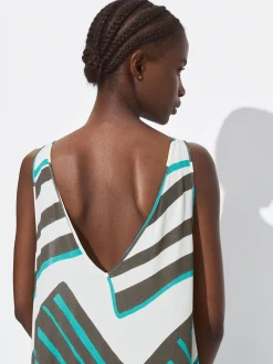 PARFOIS Vestido Midi Estampado Multicor Clearance