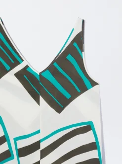 PARFOIS Vestido Midi Estampado Multicor Clearance