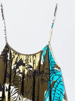PARFOIS Vestido Midi Estampado Multicor Outlet