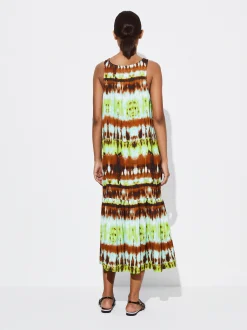 PARFOIS Vestido Midi Estampado Verde Online