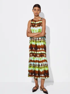 PARFOIS Vestido Midi Estampado Verde Online