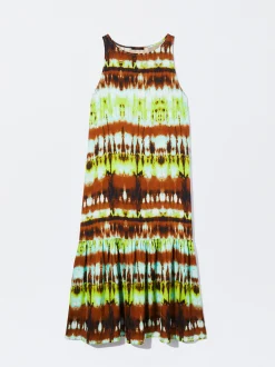PARFOIS Vestido Midi Estampado Verde Online