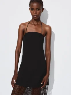 PARFOIS Vestido Midi Mesh Negro Hot