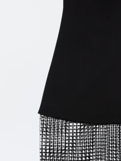 PARFOIS Vestido Midi Mesh Negro Hot
