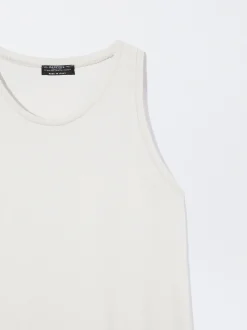 PARFOIS Vestido Midi Satinado Crudo Fashion