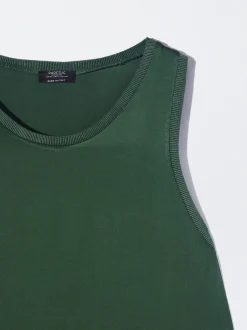 PARFOIS Vestido Midi Satinado Verde Hot