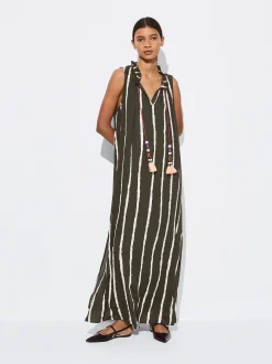 PARFOIS Vestido Modal Con Rayas Multicor Online