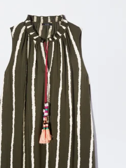 PARFOIS Vestido Modal Con Rayas Multicor Online