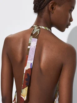 PARFOIS Vestido Modal Estampado Multicor Fashion
