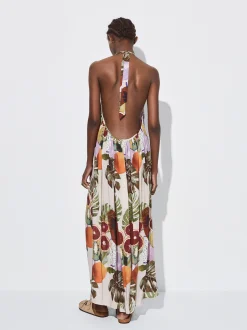 PARFOIS Vestido Modal Estampado Multicor Fashion