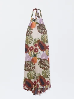 PARFOIS Vestido Modal Estampado Multicor Fashion
